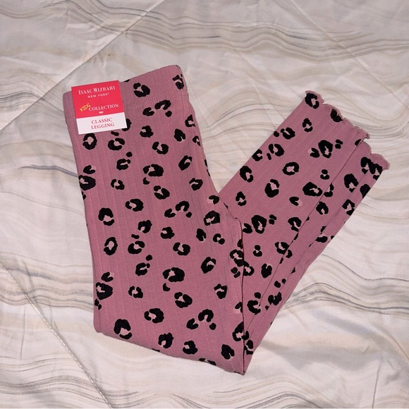 Isaac Mizrahi Other - Isaac Mizrahi Pink and Black‎ Leopard Print Leggings